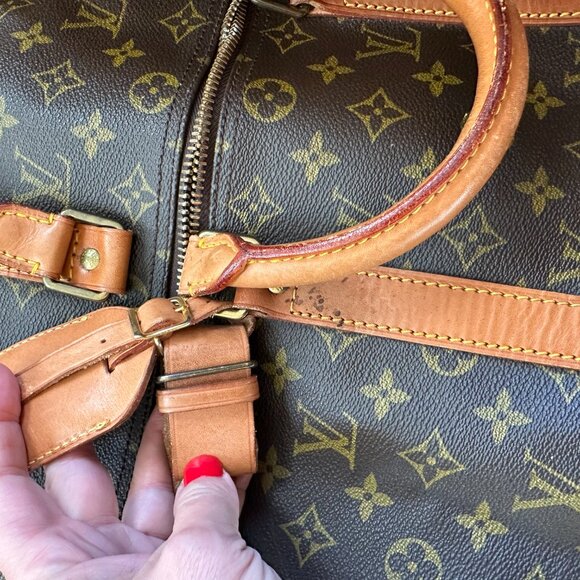 PREOWNED Authentic Louis Vuitton Keepall Bandoulière 50 (with Strap and Dustbag) - Picture 15 of 16